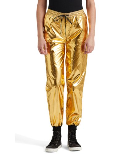 Imbracaminte femei lauren ralph lauren metallic taffeta jogger pants gold