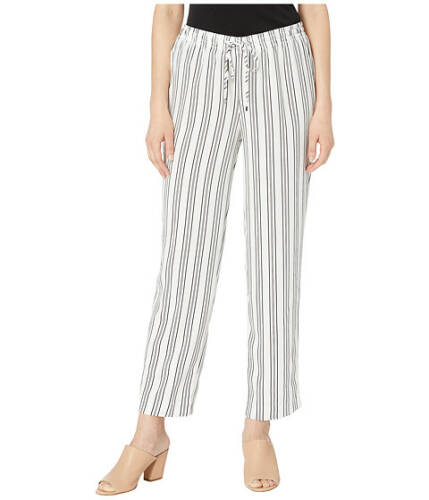 Imbracaminte femei lauren ralph lauren petite lightweight striped straight pants silk whitepolo black