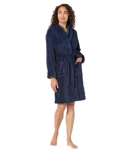 Imbracaminte femei lauren ralph lauren recycled so soft shawl collar robe navy