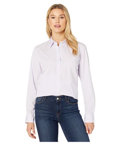 Imbracaminte femei lauren ralph lauren striped button down shirt lilac breezewhite