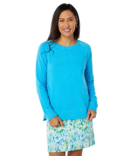 Imbracaminte femei lilly pulitzer beach comber pullover formentera turquoise