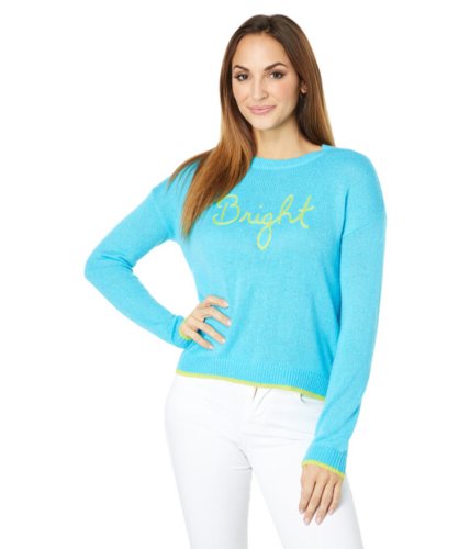 Imbracaminte femei lilly pulitzer charlton sweater turquoise oasis bright chainstitch
