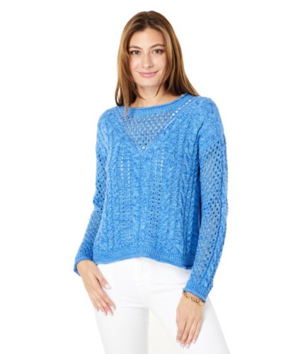 Imbracaminte femei lilly pulitzer maxcy sweater ikat blue marl