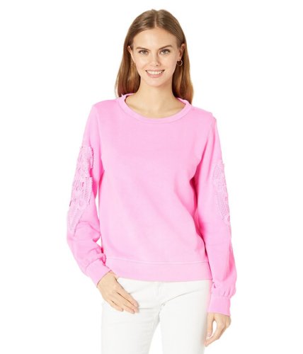 Imbracaminte femei lilly pulitzer rooney sweatshirt plumeria pink