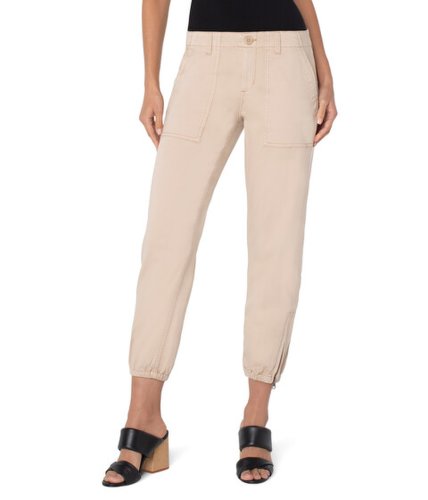 Imbracaminte femei liverpool crop utility pants w zip hem 27quot burlap tan