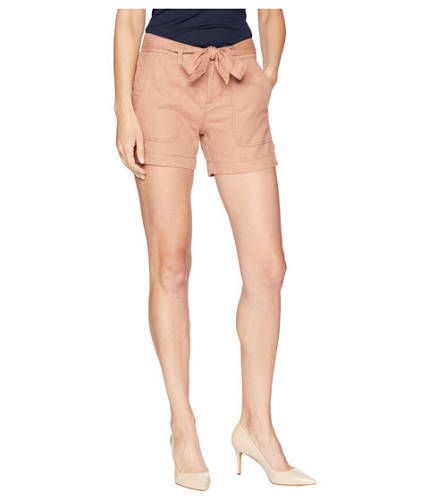 Imbracaminte femei liverpool kinley shorts with tie belt in soft stretch linen in tuscan sunset tuscan sunset