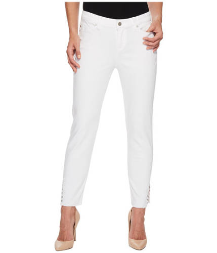 Imbracaminte femei liverpool maya crop with side ankle rivets in comfort stretch denim in bright white bright white