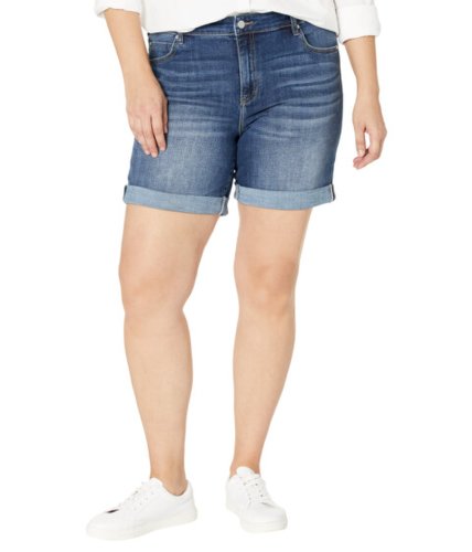 Imbracaminte femei liverpool plus size marley girlfriend shorts with rolled cuff hem paso robles