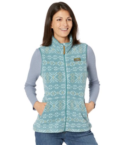 Imbracaminte femei llbean mountain classic fleece vest print soft spruce fair isle