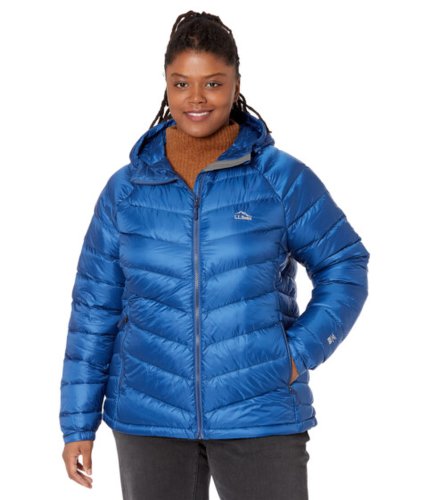 Imbracaminte femei llbean plus size ultralight 850 down hooded jacket ocean blue
