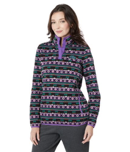 Imbracaminte femei llbean sweater fleece pullover print black mountain classic