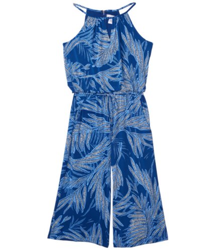 Imbracaminte femei london times etched palm cropped jumpsuit blue