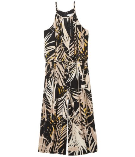 Imbracaminte femei london times jungle palm cropped jumpsuit blacktan