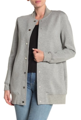 Imbracaminte femei love moschino logo frill back bomber jacket greygrey