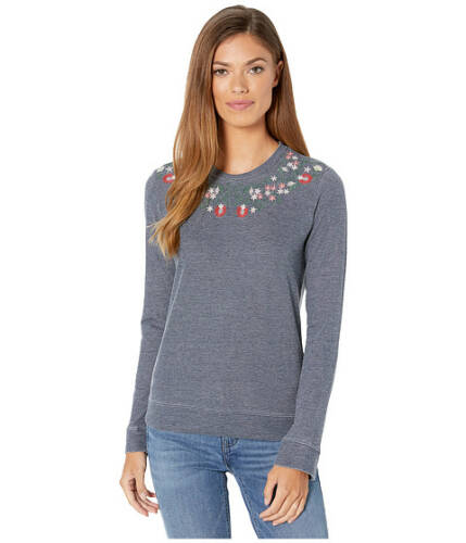 Imbracaminte femei lucky brand embroidered novelty sweatshirt american navy