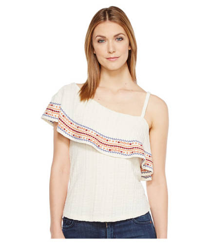 Imbracaminte femei lucky brand embroidered off the shoulder top marshmallow