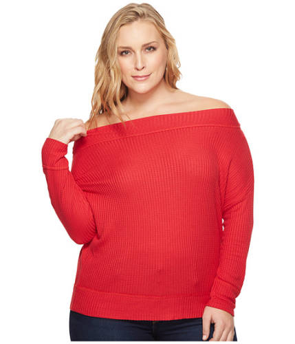Imbracaminte femei lucky brand plus size thermal top red
