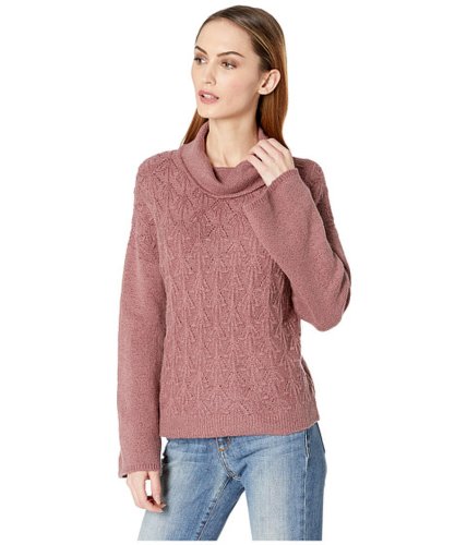 Imbracaminte femei lucky brand pointelle turtleneck sweater rosetaupe