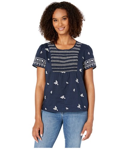Imbracaminte femei lucky brand smocked embroidered top american navy