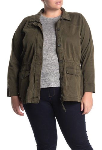 Imbracaminte femei lucky brand utility jacket plus size olive nigh