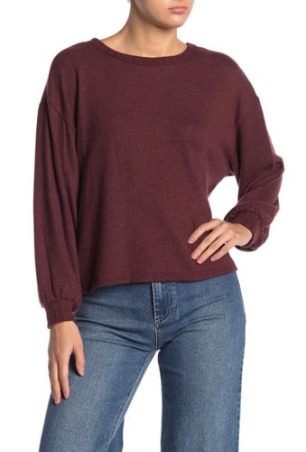 Imbracaminte femei lush brushed crew neck long sleeve top picante