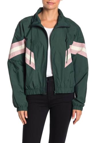 Imbracaminte femei lush stripe print jacket pink-green