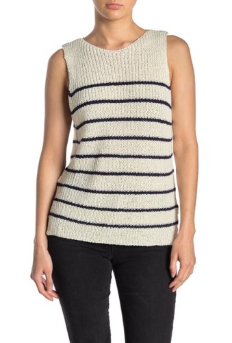 Imbracaminte femei lush stripe sweater tank top navy strip