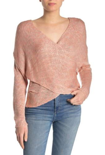 Imbracaminte femei lush surplice knit sweater pink