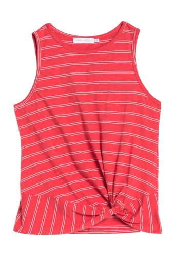 Imbracaminte femei lush twist hem stripe tank red print