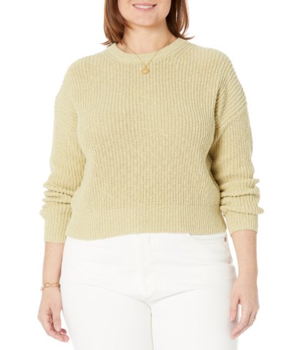 Imbracaminte femei madewell plus sycamore wedged long sleeve pullover pale lichen