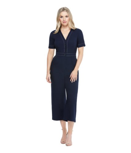 Imbracaminte femei maggy london cropped topstitch jumpsuit navy