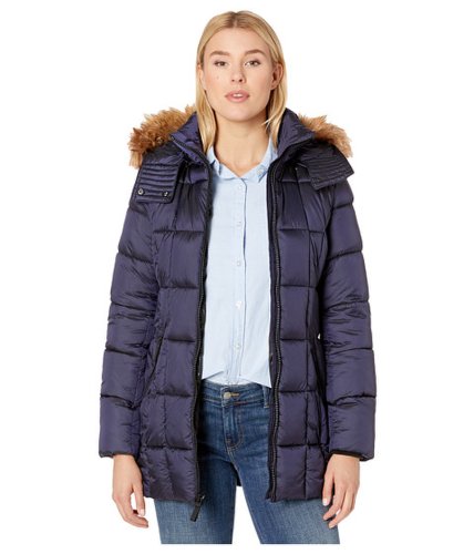Imbracaminte femei marc new york by andrew marc box quilted shine puffer jacket navy