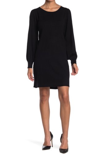 Imbracaminte femei max studio long sleeve a-line sweater dress black
