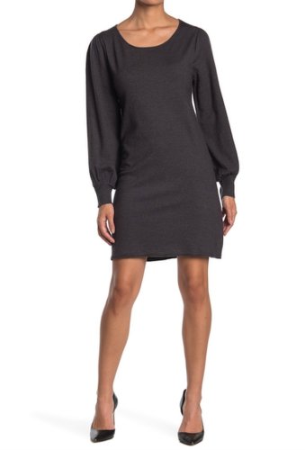 Imbracaminte femei max studio long sleeve a-line sweater dress hcharcol