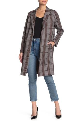 Imbracaminte femei melloday plaid print jacket rustblk