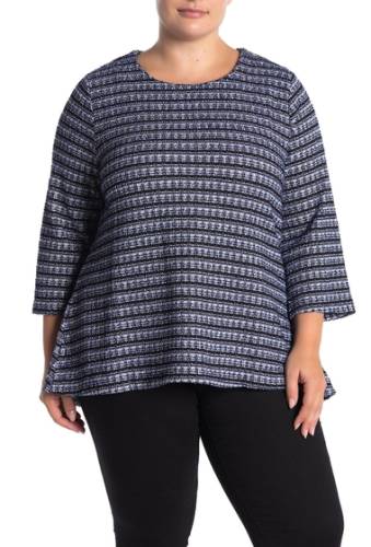 Imbracaminte femei melloday structured tweed top plus size royal blue tweed