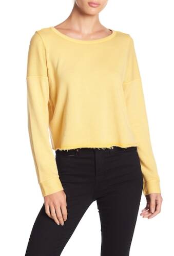 Imbracaminte femei melrose and market cropped pullover sweater regular petite yellow ochre