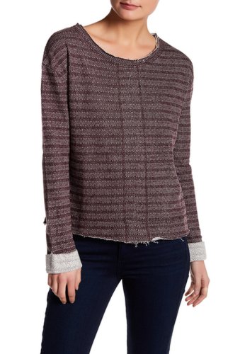 Imbracaminte femei melrose and market herringbone pullover sweater burgundy fudge
