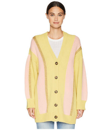 Imbracaminte femei missoni stripe lurex cardigan jacket yellow