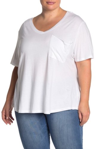 Imbracaminte femei modern designer short sleeve v-neck t-shirt plus size white