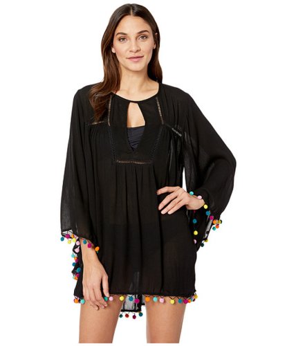Imbracaminte femei nanette lepore jazzy covers open back tunic cover-up black