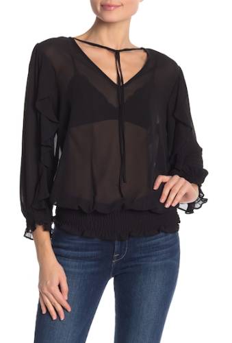 Imbracaminte femei nanette nanette lepore 34 length ruffle sleeve blouse very black