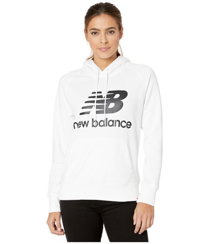 Imbracaminte femei new balance essentials pullover hoodie whiteblack