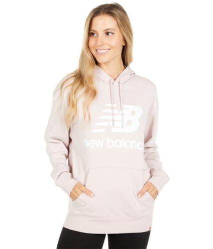 Imbracaminte femei new balance essentials stacked logo oversized hoodie space pink