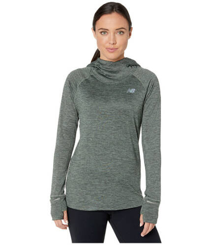 Imbracaminte femei new balance impact run grid hoodie slate green heather