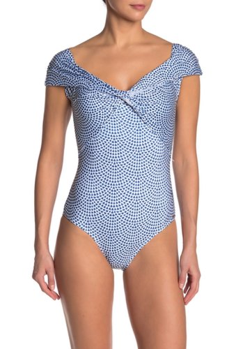 Imbracaminte femei nicole miller off-the-shoulder twist front one-piece swimsuit multi