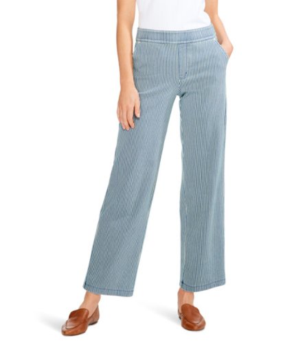 Imbracaminte femei niczoe railroad stripe wide-leg pants blue multi