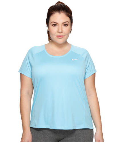 Imbracaminte femei Nike dry miler short sleeve running top (size 1x-3x) vivid skyvivid sky
