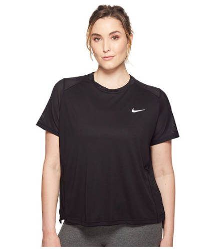 Imbracaminte femei nike dry miler short-sleeve running top (sizes 1x-3x) black