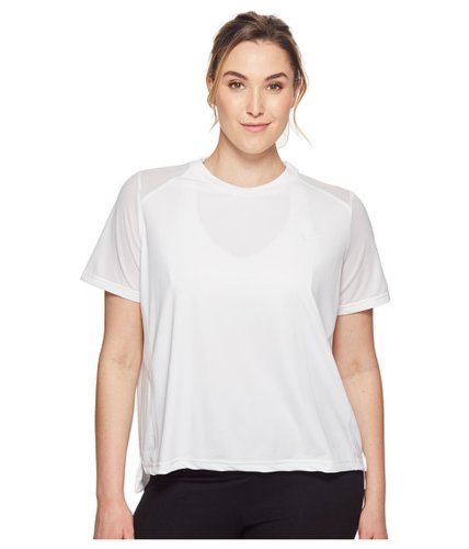 Imbracaminte femei nike dry miler short-sleeve running top (sizes 1x-3x) white